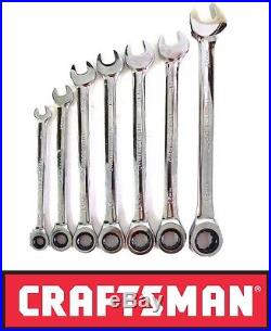 NEW CRAFTSMAN 7 pc PIECE RATCHETING WRENCH SET POLISHED METRIC MM
