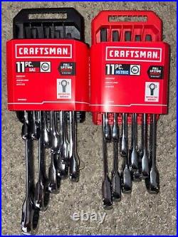-NEW- Craftsman 11pc Ratcheting Wrench Sets (SAE & METRIC) CMMT87021, CMMT87022