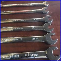 NEW Genuine 14x Craftsman Full Polish Metric 12PT Combination Long Wrench Set