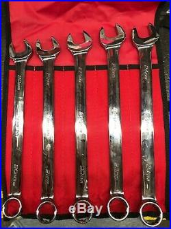 NEW SNAP-ON 5 pc 12-Point Metric Flank Drive Combination Wrench Set (20-24mm)