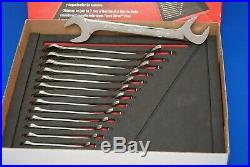 NEW Snap-On 14 Pc Metric FLANK DRIVE PLUS Four-Way Angle Head Wrench Set In FOAM