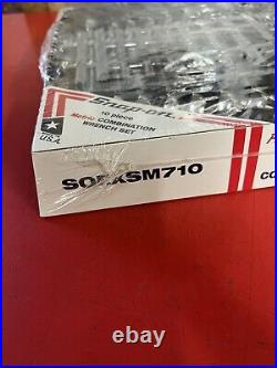 NEW Snap-On OEXSM710 10pc 12-Pt Metric Short Combination Wrench Set (10-19 mm)