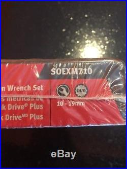 NEW Snap-On Tools 10pc Metric Flank Drive Plus Combo Wrench Set SOEXLM710
