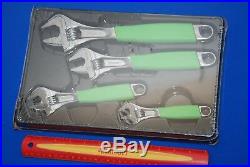 NEW Snap-on 4 Piece Flank Drive Plus Adjustable Wrench Set FADH704BG SHIPS FREE