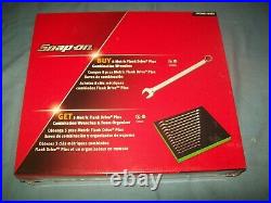 NEW Snap-on 7 thru 19 mm 12-point FLANK Drive PLUS Wrench Set SOEXM01FMBGX