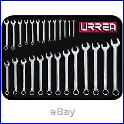 NEW URREA Metric 12-Point Combination Chrome Wrench Set (26-Piece) Kit Tool Hand