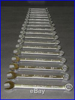 NEW Wright Tool 758 WrightGrip Metric Combination Wrench Set 18 Pc 7-24mm Satin