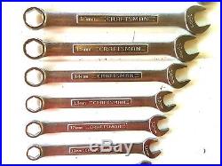 Nos Craftsman (usa) Made 27 Pc. 6 Point Comb. Wrench Set Metric/sae