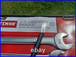 NOS Craftsman 12 pc SAE 6pt Combination Wrench Set 1/4 7/8 47236 discontinued