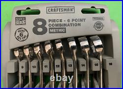 NOS Craftsman USA 8 Pc 6 Point Metric Combination Wrench Set 9mm to 16mm 46989