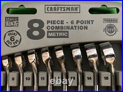 NOS Craftsman USA 8 Pc 6 Point Metric Combination Wrench Set 9mm to 16mm 46989