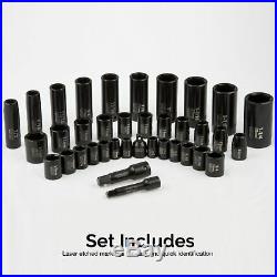 Neiko 02443A Complete 3/8 and 1/2 Drive Impact Socket Set, CR-V Steel