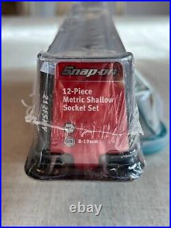 New 12 Piece Snap On 3/8 Metric Shallow Socket Set 212FSMY
