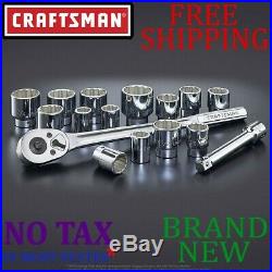 New CRAFTSMAN 16pc Piece SAE SOCKET WRENCH SET 3/4in Inch DRIVE 12pt Point