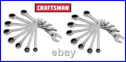 New Craftsman 144 Position Ratcheting Wrench SAE or Metric Set of 8 or 16