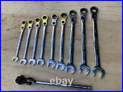 New Craftsman 9 Piece Indexing (elbow) Ratcheting Wrench Set Metric