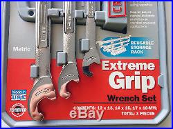 New Craftsman Metric Extreme Grip Wrench Set 12-19mm Special Tool 42513 USA Made
