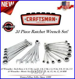 New! Lot Ratcheting Wrench Collection Craftsman Mechanic Tool Ratchet Wrench Set