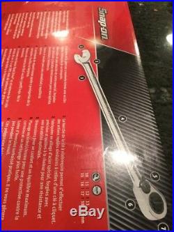 New Snap On 12 Point Metric Speed Open End / Ratcheting Box Wrench Set SRXRM710