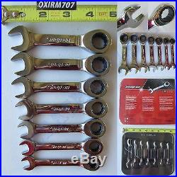 New Snap On 12 Pts Metric Stubby Combination Ratchet Wrench 7 Pcs Set OXIRM707