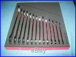 New Snap-on 10 27 mm 14pc Four Way Angled Head Offset Wrench Set SVSM01FBRX