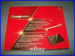 New Snap-on 3/8 1 1/4 14pc Four Way Angled Head Offset Wrench Set SVS01FBRX
