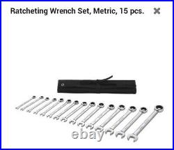 New Westward 54dg24a 15 Piece Metric Ratcheting Wrench Set (6mm-20mm)
