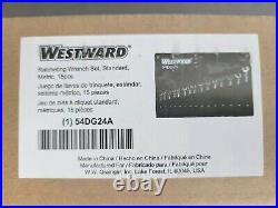 New Westward 54dg24a 15 Piece Metric Ratcheting Wrench Set (6mm-20mm)