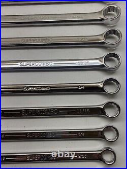 New Williams 15pc Combination Wrench Set SUPERCOMBO Non-Ratcheting, SAE