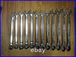 OEMTOOLS 12 Piece RingStop Reversible Ratcheting Wrench Set Metric 8-19 mm