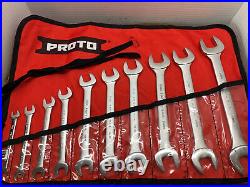 PROTO 10 Piece Metric professional Double Open-End Wrench Set 6mm 26mm USA