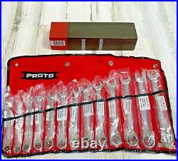 PROTO 13 Pc 7-19mm 12-Point Metric Reversible Ratcheting Combination Wrench Set