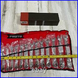 PROTO 13 Pc 7-19mm 12-Point Metric Reversible Ratcheting Combination Wrench Set
