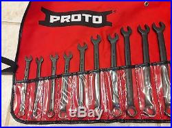 Proto, J1200F-MBASD-Combo Wrench Set, Black, 7-21mm, 15 Pc-NEW-Made in USA