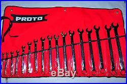 Proto J1200RM-T500 17 Piece Full Polish Metric Combination Wrench Set 7-24 MM