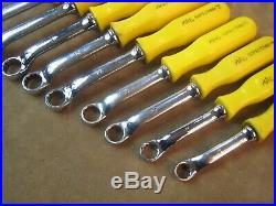 Rare! Mac Tools Bopa Metric Yellow Comfort Grip Box End Wrench Set 10mm To 19mm