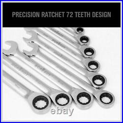 Ratchet Wrench Set Mechanics tool set SAE&Metric Combination Ratcheting Wrench K