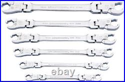 Ratcheting Flex Head Flare Nut Metric Wrench Set 6 Pc. 89101D, NEW