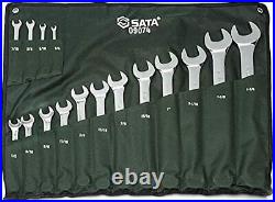 SATA 11-Piece Metric Combination Wrench Set with Rack, Full-Polished Chrome, 8mm