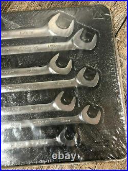 SEALED Snap On 7 Pc METRIC Flank Dr Plus Four Way Open End Wrench Set SVSM807A