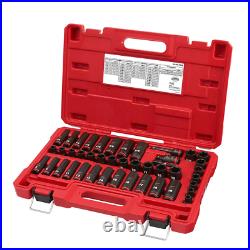 SHOCKWAVE 3/8 in. Drive SAE and Metric 6 Point Impact Socket Set (43-Piece)