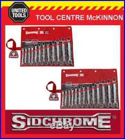 SIDCHROME 25pce PRO SERIES RATCHET RING & OPEN END METRIC & A/F SPANNER / SETS