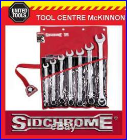 SIDCHROME SCMT22209 7pce LARGE SIZES RING & OPEN END METRIC SPANNER SET