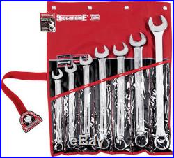 SIDCHROME SCMT22209 7pce LARGE SIZES RING & OPEN END METRIC SPANNER SET