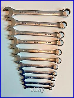 SK 11-Piece METRIC Combination Wrench Set 7 mm 19 mm
