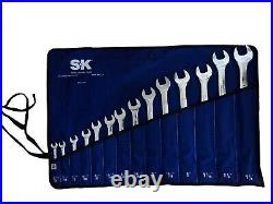 SK Combination Large Wrench Set 3/8 to 1 1/4 14pcs withPouch Complete EUC