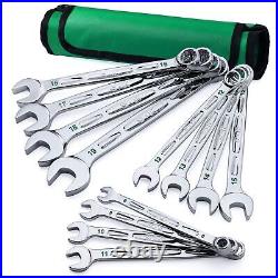 SK Combination Wrench Set, Metric 8 to 19mm, 12-Piece, SuperKrome Finish, Prem