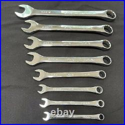 SK Hand Tool 8pc 12 Point Metric Combination Wrench Set 7mm 19mm New Old Stock