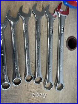 SK Tool 13 Pc Metric 7mm -22mm Combination Wrench Set USA 12 Point In Holder