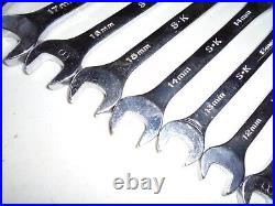 SK Tools 15-Piece Metric Combination Wrench Set 7-19mm 21-22mm